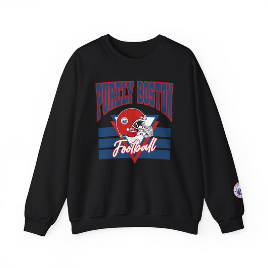 Purely Boston Football Black Crewneck