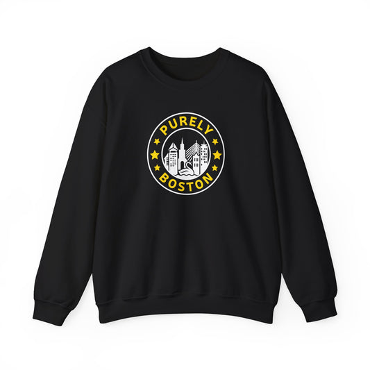 Purely Boston Black & Gold Logo Crewneck