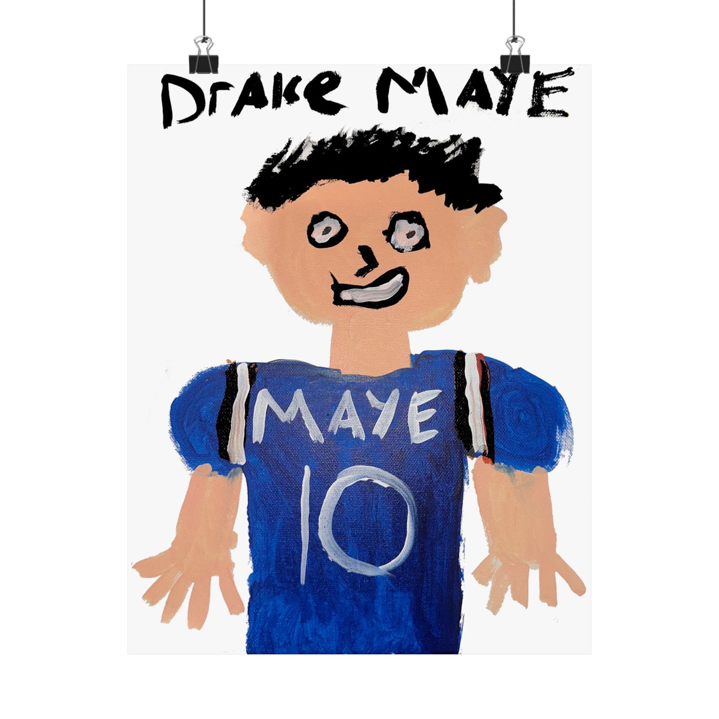Drake Maye Painting Poster