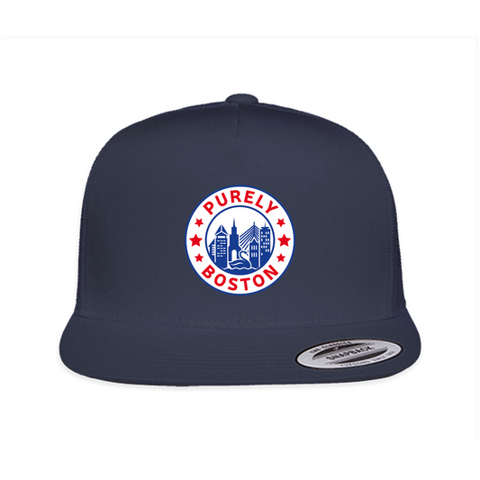 Purely Boston Logo Navy Trucker Hat