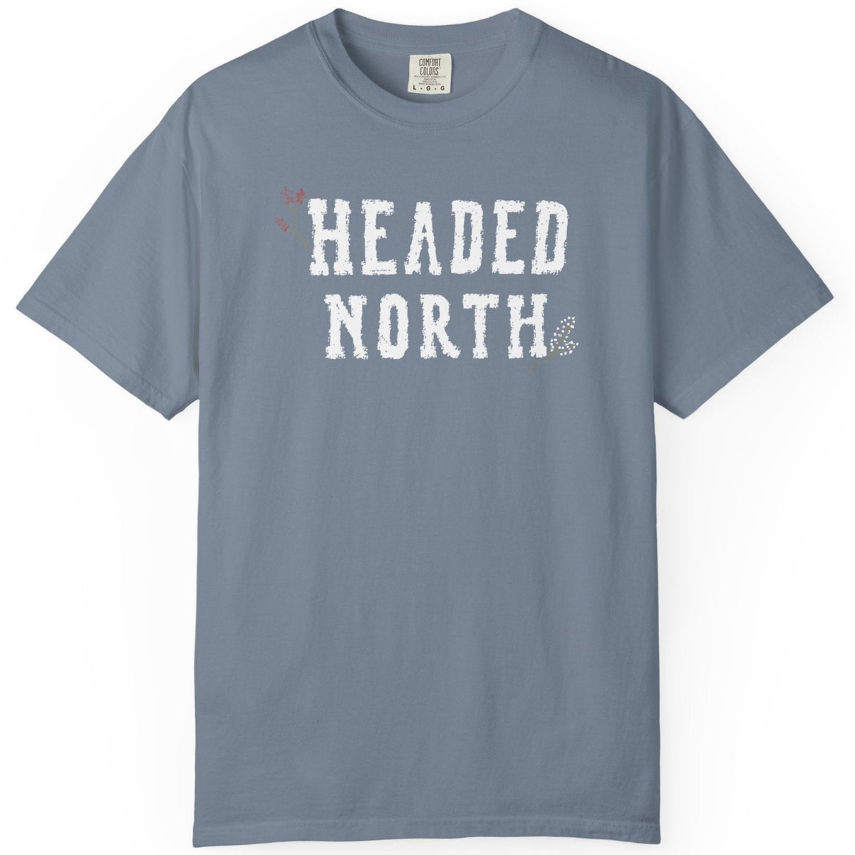 Headed North Vintage Washed Blue Jean T-Shirt