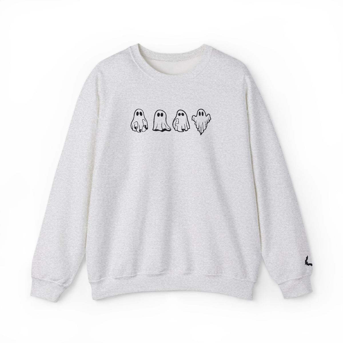 Ghost Embroidered Grey Crewneck Sweatshirt