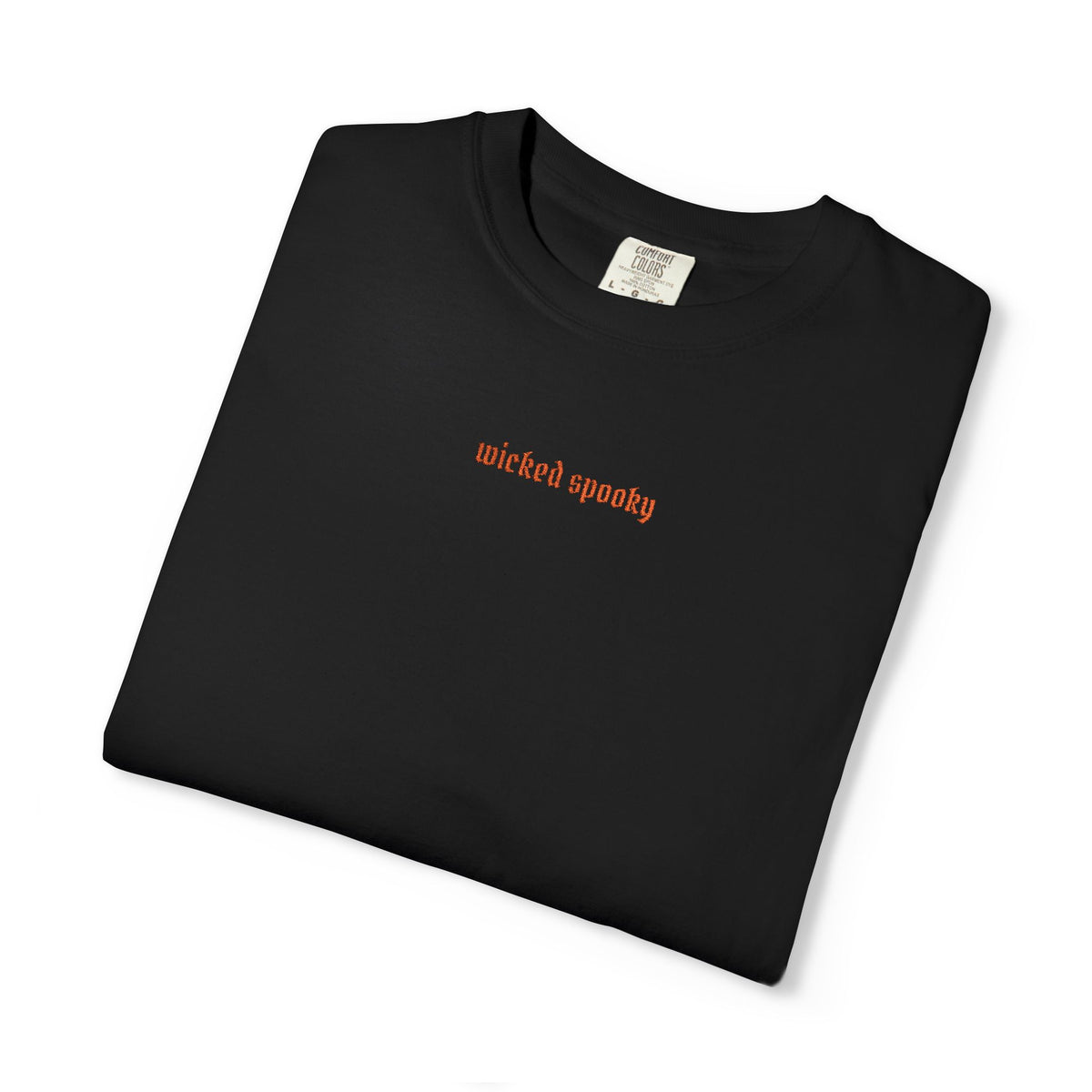 Wicked Spooky Embroidered Black T-Shirt