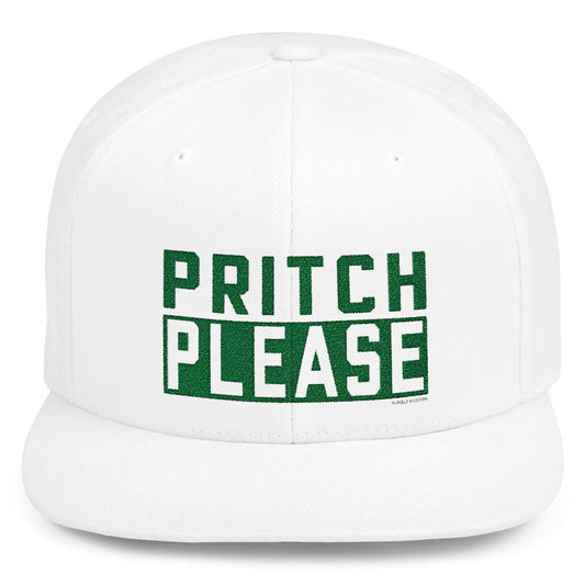 Pritch Please White Snapback Hat