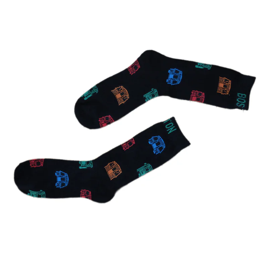 MBTA Boston Black Subway Socks