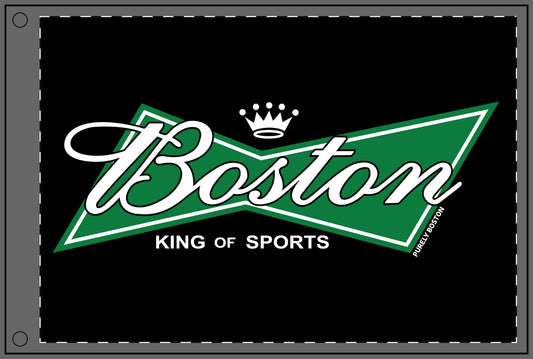 Boston King of Sports Black & Green Flag