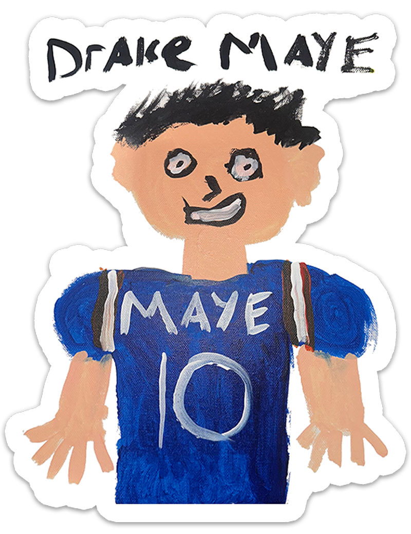 Drake Maye Painting Magnet