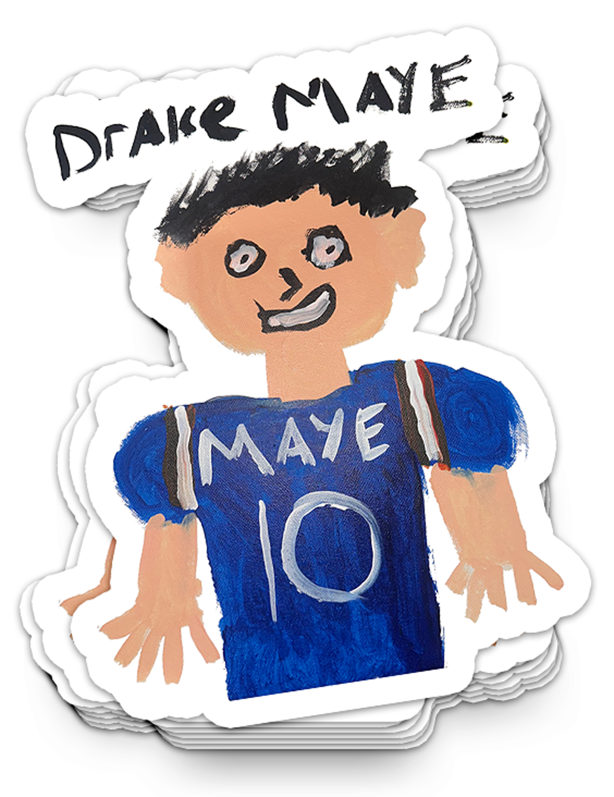 Drake Maye Painting Sticker