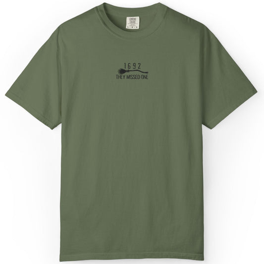 1692 They Missed One Embroidered Sage T-Shirt