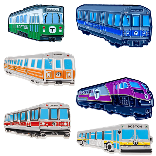 MBTA Boston Fridge Magnet 6pc Set