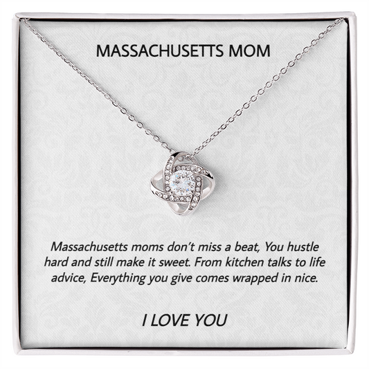 Massachusetts Mom - Don't Miss A Beat - Love Knot Necklace