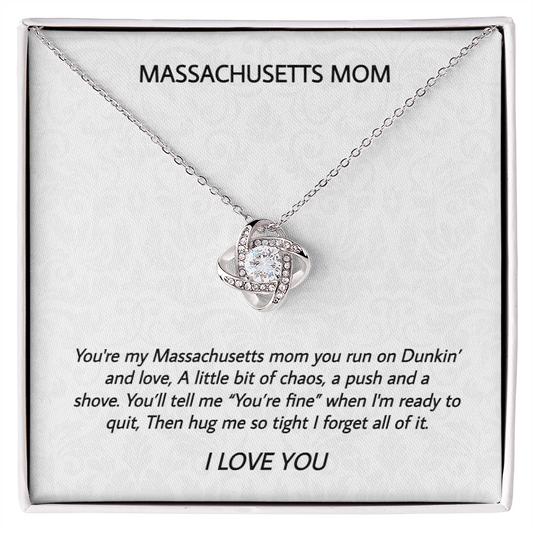 Massachusetts Mom - Dunkin and Love - Love Knot Necklace