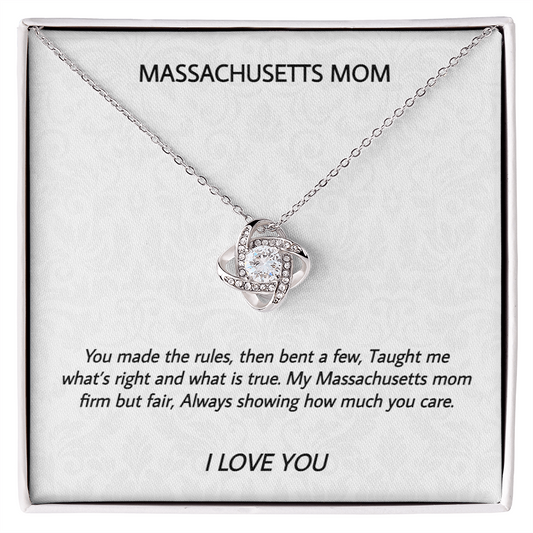 Massachusetts Mom - Made The Rules - Love Knot Necklace