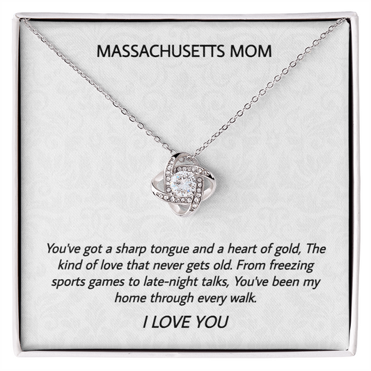 Massachusetts Mom - Sharp Tongue - Love Knot Necklace