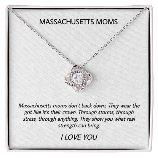 Massachusetts Moms - Don't Back Down - Love Knot Necklace