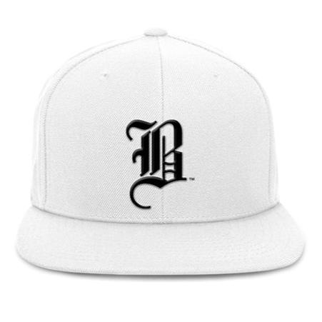 The B White Snapback Hat