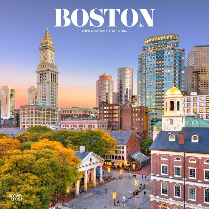 Boston 2026 Wall Calendar