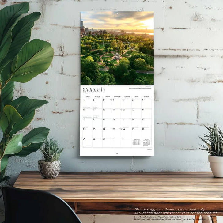 Boston 2026 Wall Calendar