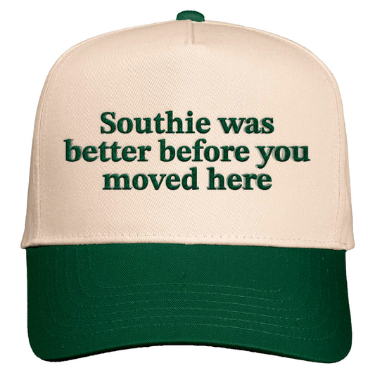 Southie Was Better Before You Moved Here Natural/Forest Snapback Hat