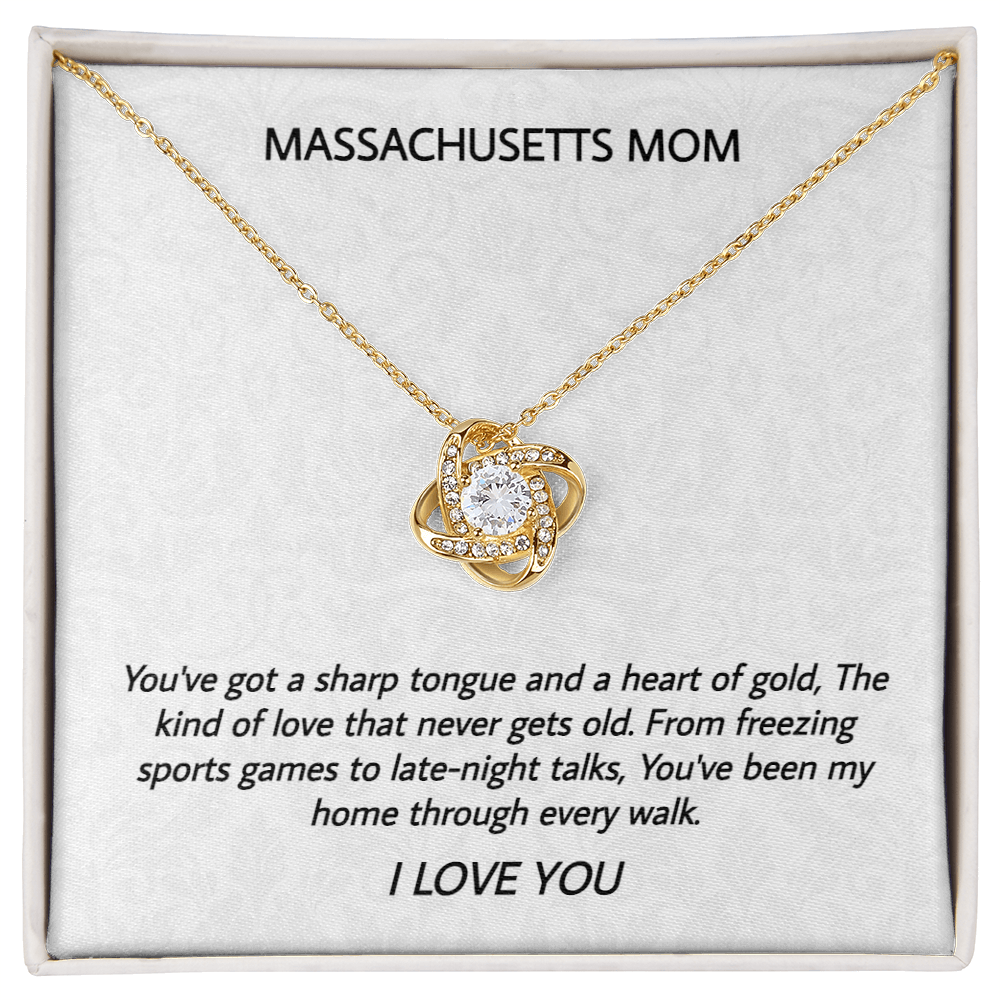Massachusetts Mom - Sharp Tongue - Love Knot Necklace