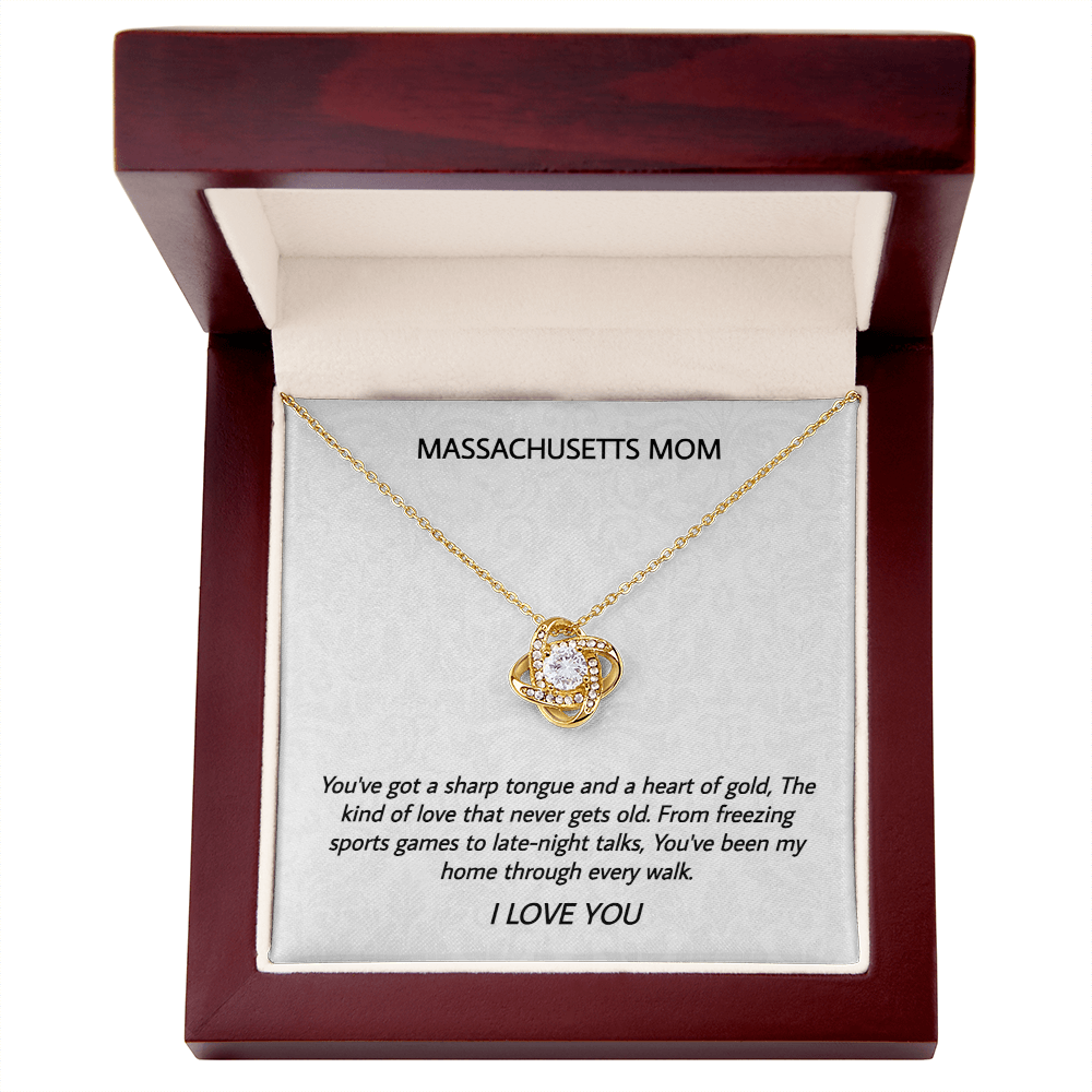 Massachusetts Mom - Sharp Tongue - Love Knot Necklace
